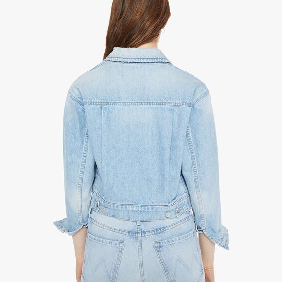 NWT MOTHER denim jean Jacket - The Duo Shorty - Picture 3 of 4